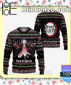 Nezuko Kamado Ugly Christmas Demon Slayer Anime Gift Personalized T-shirt, Hoodie, Long Sleeve, Bomber Jacket