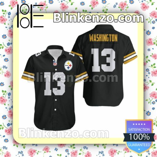 Nfl Pittsburgh Steelers James Washington 13 Black Jersey Inspired Style Summer Shirt