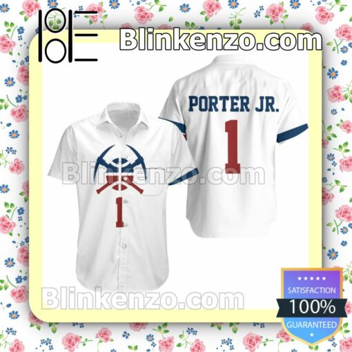 Nuggets Michael Porter Jr 2020-21 Earned Edition White Jersey Inspired Summer Shirt