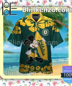 Oakland Athletics Mickey Mouse Mens Shirt, Swim Trunk