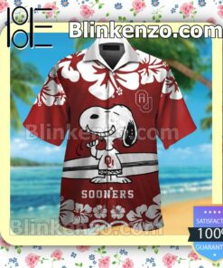 Oklahoma Sooners & Snoopy Mens Shirt, Swim Trunk