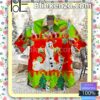 Olaf Christmas Green Mix Red Button-down Shirts