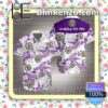 Omega Psi Phi Purple Tropical Floral White Summer Shirt