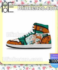One Piece Nami Custom Anime Air Jordan 1 Mid Shoes