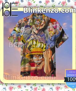 One Piece Universe Luffy Summer Hawaiian Shirt, Mens Shorts