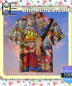 One Piece Universe Luffy Summer Hawaiian Shirt, Mens Shorts a