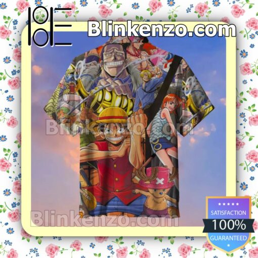 One Piece Universe Luffy Summer Hawaiian Shirt, Mens Shorts a