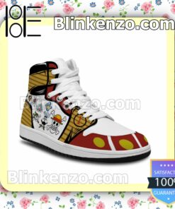 One Piece,Straw Hat Jolly Roger Air Jordan 1 Mid Shoes a