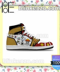 One Piece,Straw Hat Jolly Roger Air Jordan 1 Mid Shoes b