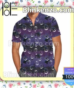 Oogie Boogie Pattern Disney Cartoon Graphics Purple Summer Hawaiian Shirt, Mens Shorts