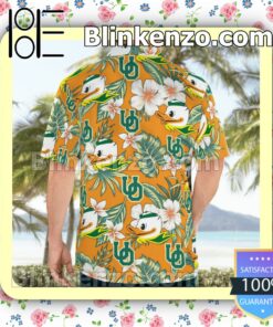 Oregon Ducks Flowery Orange Summer Hawaiian Shirt, Mens Shorts a