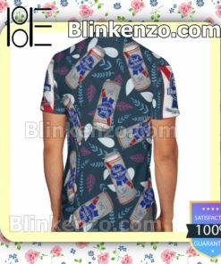 Pabst Blue Ribbon Summer Hawaiian Shirt, Mens Shorts a