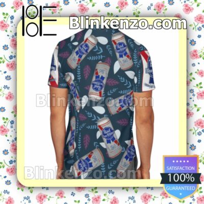 Pabst Blue Ribbon Summer Hawaiian Shirt, Mens Shorts a