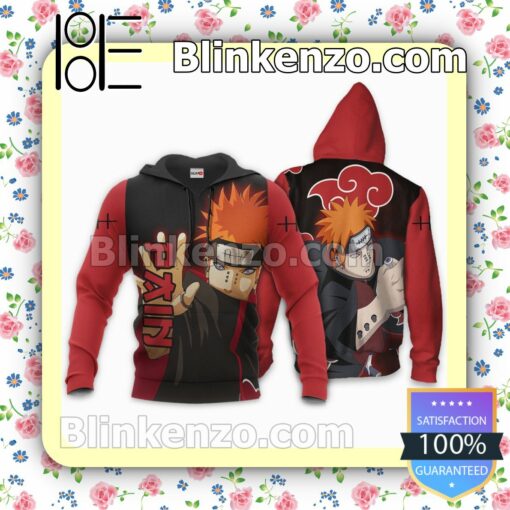 Pain Akatsuki Naruto Anime Merch for Otaku Personalized T-shirt, Hoodie, Long Sleeve, Bomber Jacket b