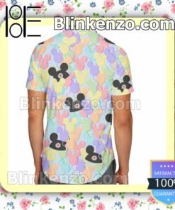 Pastel Mickey Ears Balloons Disney Summer Hawaiian Shirt, Mens Shorts a