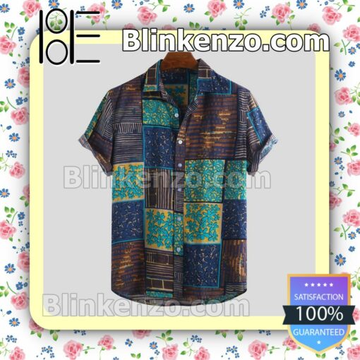 Patchwork Printed Ethnic Style Summer Shirts