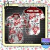 Pearl Jam Red Tropical Floral White Summer Shirt