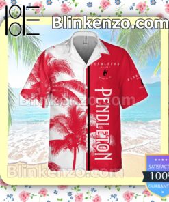 Pendleton Palm Tree White Red Summer Hawaiian Shirt a