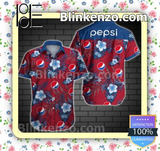 Pepsi Blue Tropical Floral Red Style 2 Summer Shirt