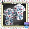 Pepsi Blue Tropical Floral White Style 2 Summer Shirt