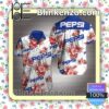 Pepsi Red Tropical Floral White Summer Shirt
