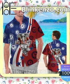 Personalized Alabama Crimson Tide American Flag Mens Shirt, Swim Trunk