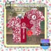 Personalized Alabama Crimson Tide Flowery Red Summer Hawaiian Shirt, Mens Shorts