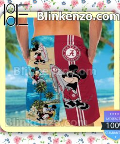 Personalized Alabama Crimson Tide Mickey Mens Shirt, Swim Trunk a