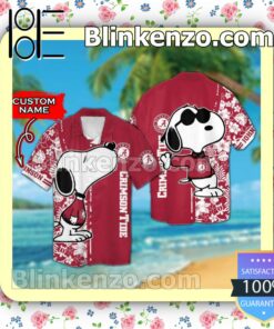Personalized Alabama Crimson Tide & Snoopy Mens Shirt, Swim Trunk