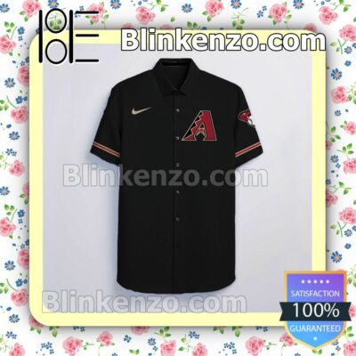 Personalized Arizona Diamondbacks Black Summer Hawaiian Shirt, Mens Shorts