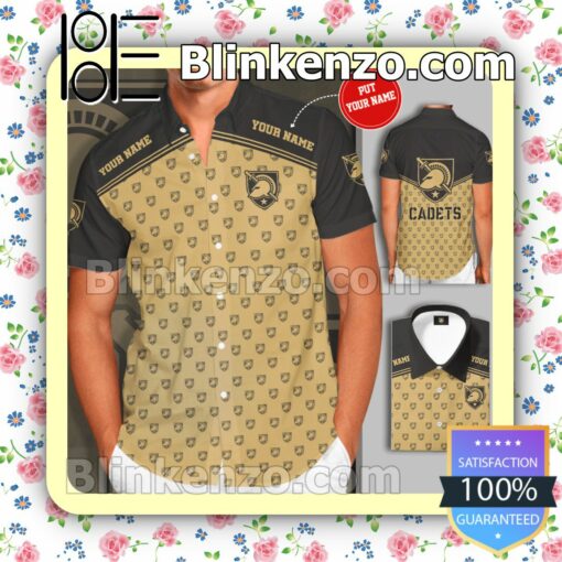 Personalized Army Black Knights Football Team Yellow Summer Hawaiian Shirt, Mens Shorts