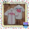 Personalized Atlanta Braves Baseball Grey Summer Hawaiian Shirt, Mens Shorts