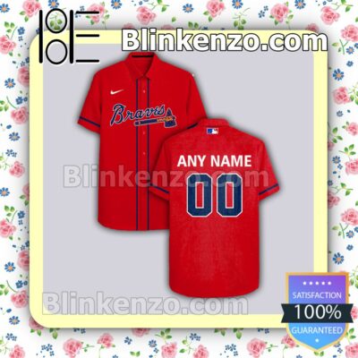Personalized Atlanta Braves Logo Branded Summer Hawaiian Shirt, Mens Shorts a