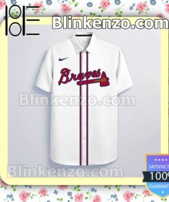 Personalized Atlanta Braves White Summer Hawaiian Shirt, Mens Shorts a
