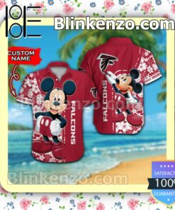 Personalized Atlanta Falcons & Mickey Mouse Mens Shirt, Swim Trunk