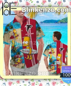 Personalized Atlanta Falcons Simpsons Mens Shirt, Swim Trunk