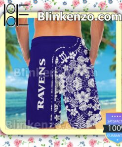 Personalized Baltimore Ravens & Mickey Mouse Mens Shirt, Swim Trunk a