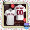 Personalized Boston Red Sox White Summer Hawaiian Shirt, Mens Shorts