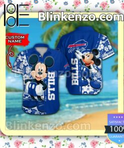 Personalized Buffalo Bills & Mickey Mouse Mens Shirt, Swim Trunk