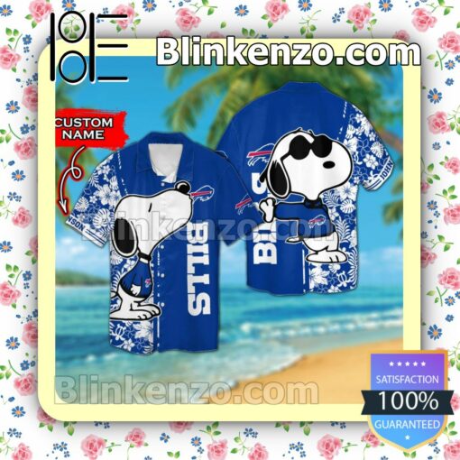 Personalized Buffalo Bills & Snoopy Mens Shirt, Swim Trunk