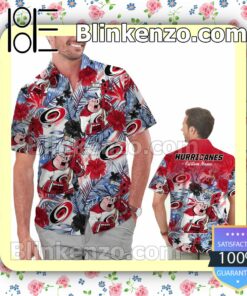 Personalized Carolina Hurricanes Tropical Floral America Flag Mens Shirt, Swim Trunk