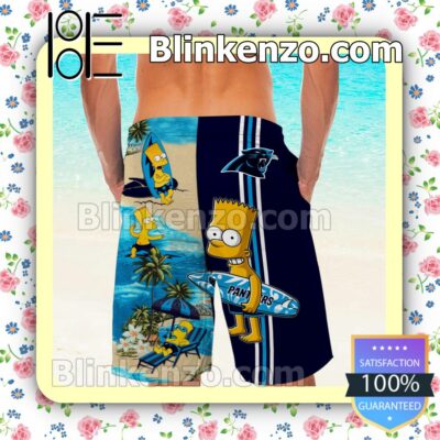 Personalized Carolina Panthers Simpsons Mens Shirt, Swim Trunk a