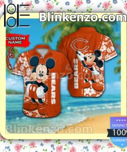 Personalized Chicago Bears & Mickey Mouse Mens Shirt, Swim Trunk