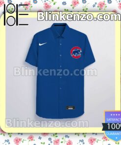 Personalized Chicago Cubs Blue Summer Hawaiian Shirt, Mens Shorts