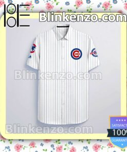 Personalized Chicago Cubs White Summer Hawaiian Shirt, Mens Shorts
