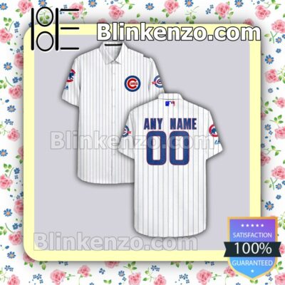 Personalized Chicago Cubs White Summer Hawaiian Shirt, Mens Shorts a