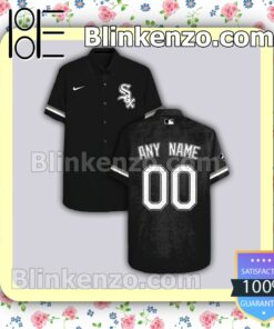 Personalized Chicago White Sox Black Gift For Fan Summer Hawaiian Shirt, Mens Shorts a
