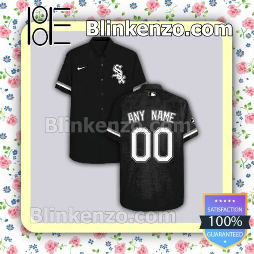 Personalized Chicago White Sox Black Gift For Fan Summer Hawaiian Shirt, Mens Shorts a