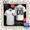 Personalized Chicago White Sox Pinstripe White Summer Hawaiian Shirt, Mens Shorts