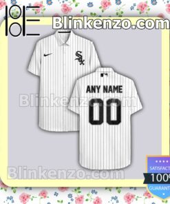 Personalized Chicago White Sox White Summer Hawaiian Shirt, Mens Shorts a